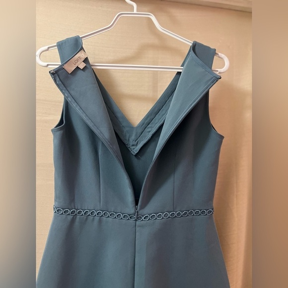 🔴 LOFT blue sleeveless dress size 0 flowy fun summer casual dressy - Picture 7 of 8
